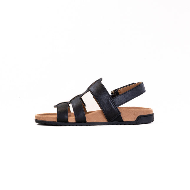 Vionic Eureka Strappy Sandal (Women's) - Black Leather