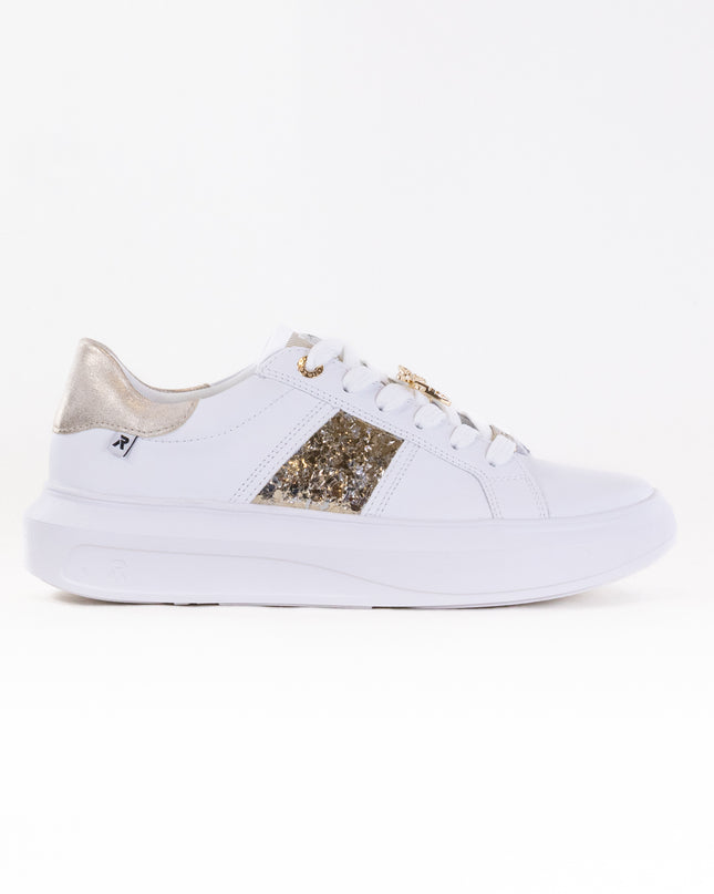 Rieker W1202 Adelia (Women's) - White/Gold Silver