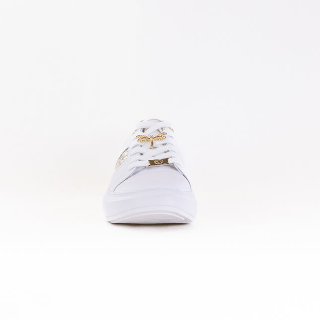 Rieker W1202 Adelia (Women's) - White/Gold Silver