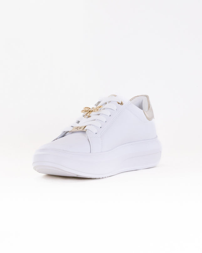 Rieker W1202 Adelia (Women's) - White/Gold Silver