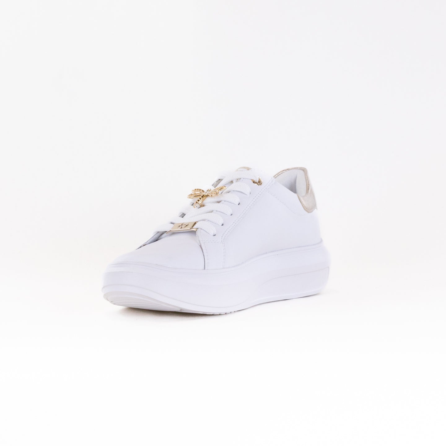 Rieker W1202 Adelia (Women's) - White/Gold Silver