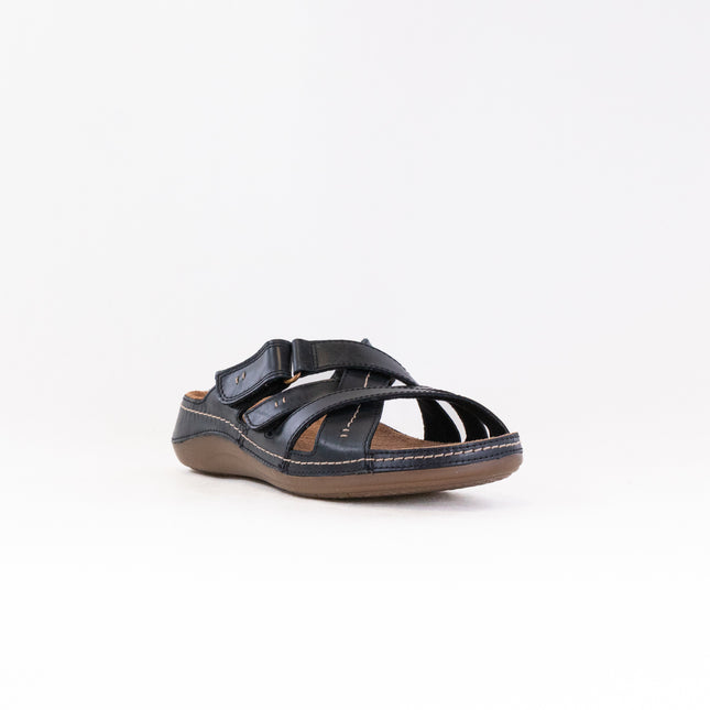 Clarks Cecily Slide (Women's) - Black Leather