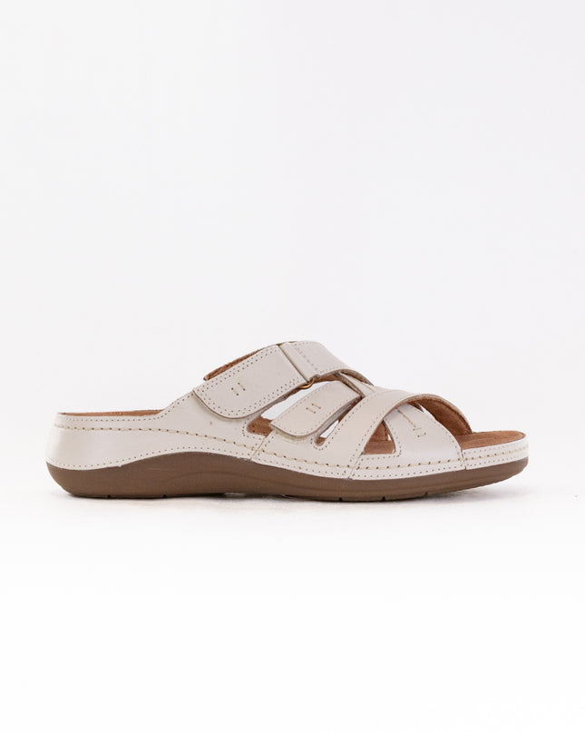 Clarks Cecily Slide (Women's) - Cream Leather