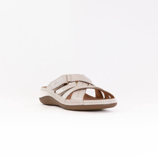 Clarks Cecily Slide (Women's) - Cream Leather