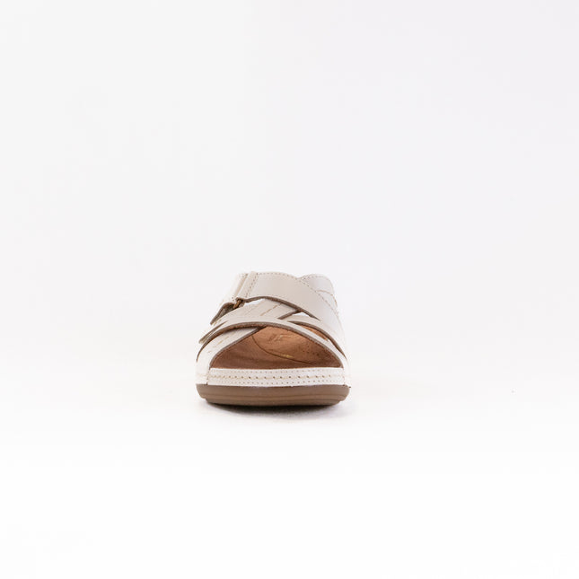 Clarks Cecily Slide (Women's) - Cream Leather