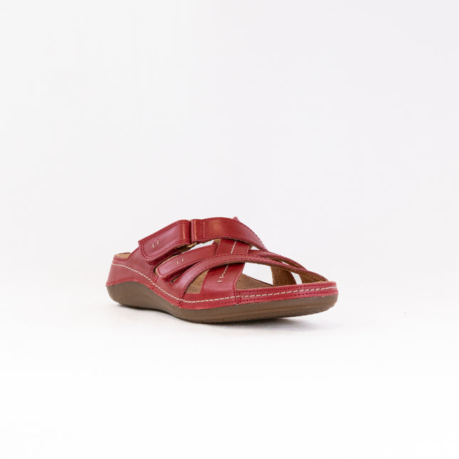 Clarks Cecily Slide (Women's) - Red Leather