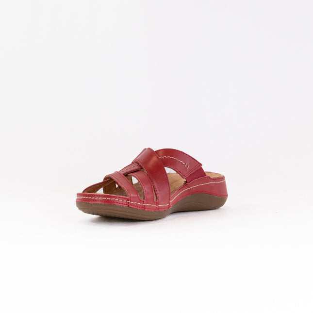 Clarks Cecily Slide (Women's) - Red Leather