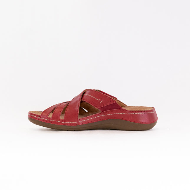 Clarks Cecily Slide (Women's) - Red Leather