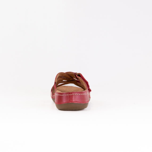 Clarks Cecily Slide (Women's) - Red Leather