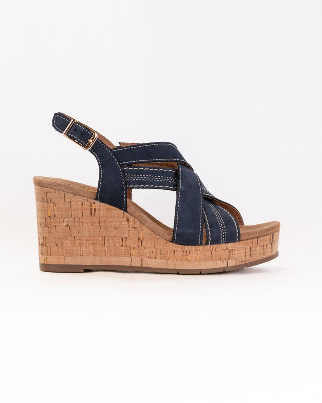 Clarks Sabina Sling (Women's) - Navy Nubuck