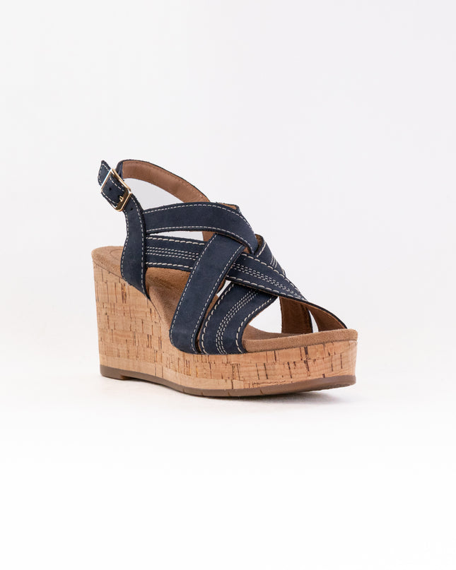 Clarks Sabina Sling (Women's) - Navy Nubuck