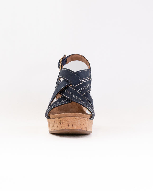 Clarks Sabina Sling (Women's) - Navy Nubuck