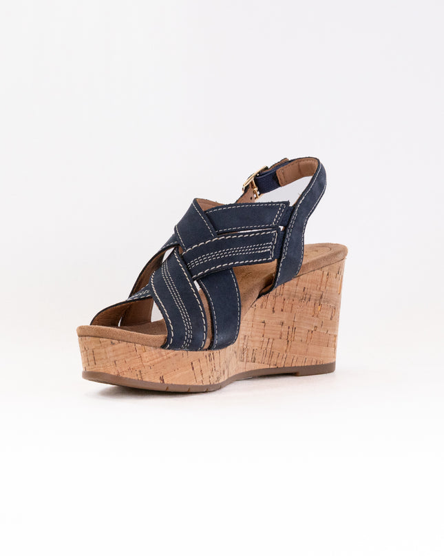 Clarks Sabina Sling (Women's) - Navy Nubuck