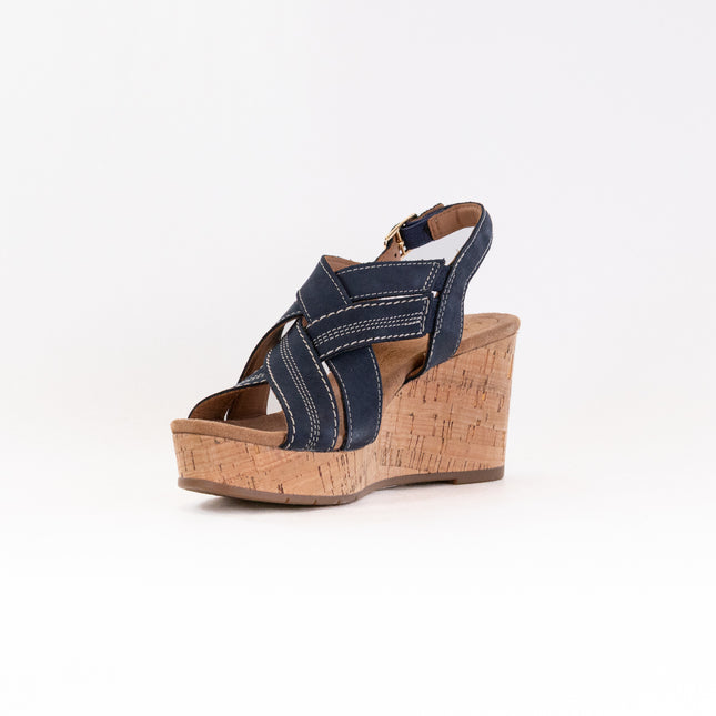 Clarks Sabina Sling (Women's) - Navy Nubuck