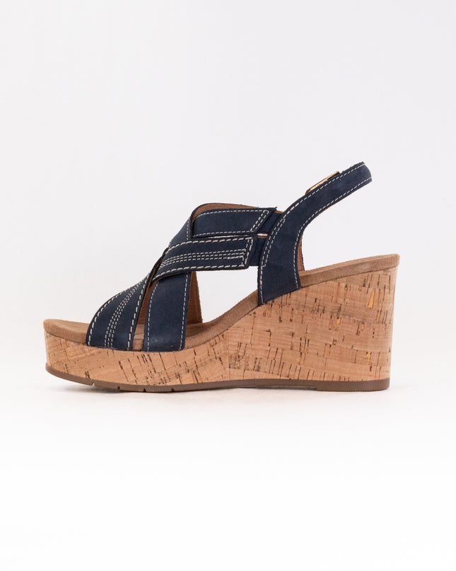 Clarks Sabina Sling (Women's) - Navy Nubuck
