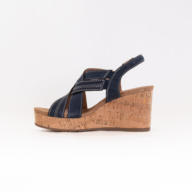 Clarks Sabina Sling (Women's) - Navy Nubuck
