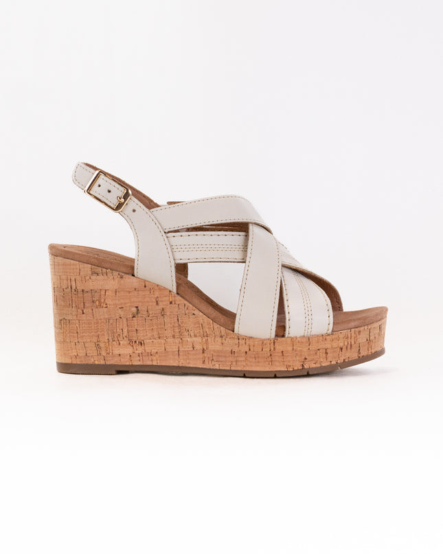 Clarks Sabina Sling (Women's) - Creme Leather