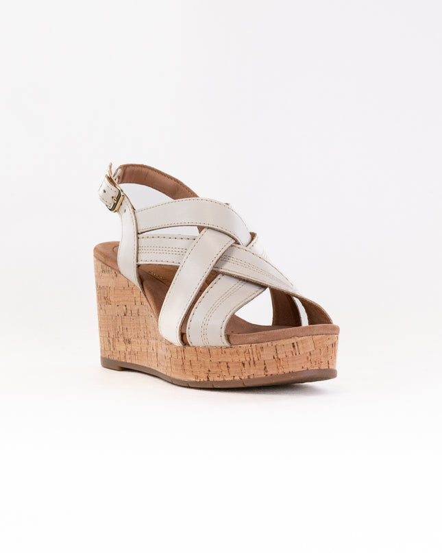 Clarks Sabina Sling (Women's) - Creme Leather