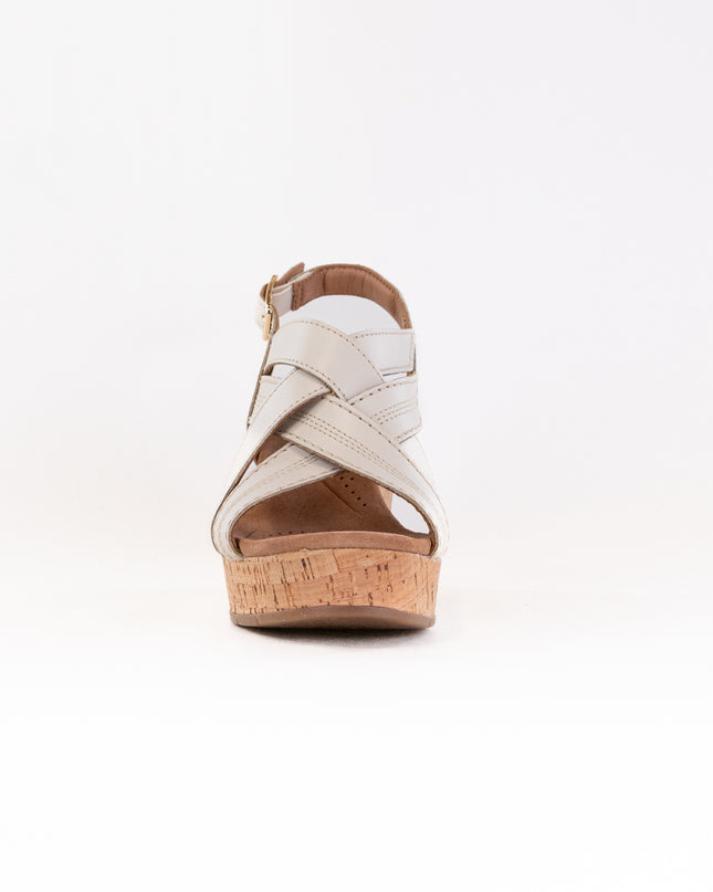 Clarks Sabina Sling (Women's) - Creme Leather