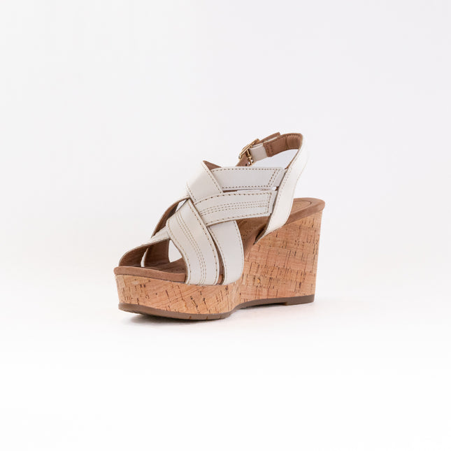 Clarks Sabina Sling (Women's) - Creme Leather