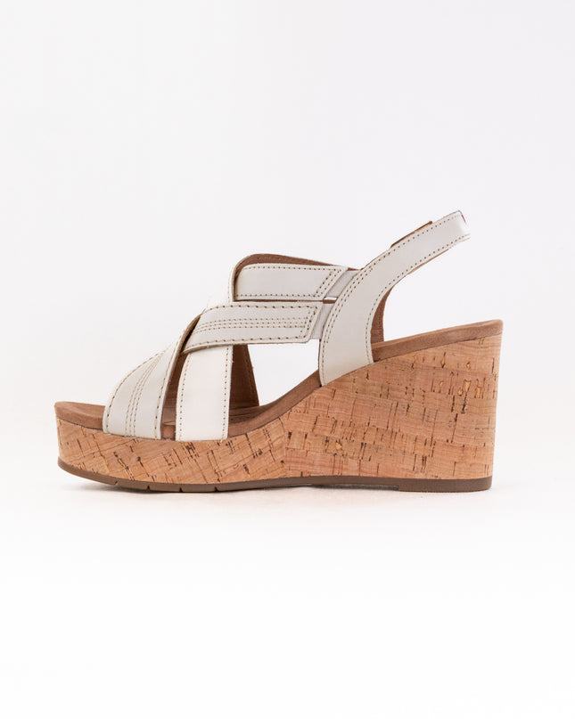 Clarks Sabina Sling (Women's) - Creme Leather