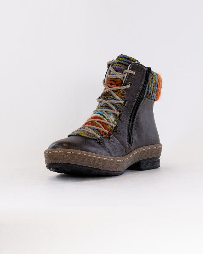 Rieker Z6743 Felicitas (Women's) - Basalt/Orange Multi
