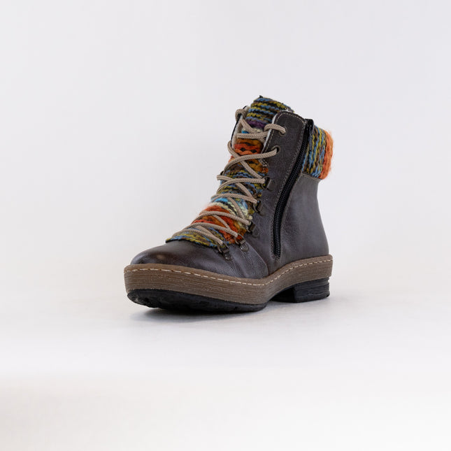 Rieker Z6743 Felicitas (Women's) - Basalt/Orange Multi