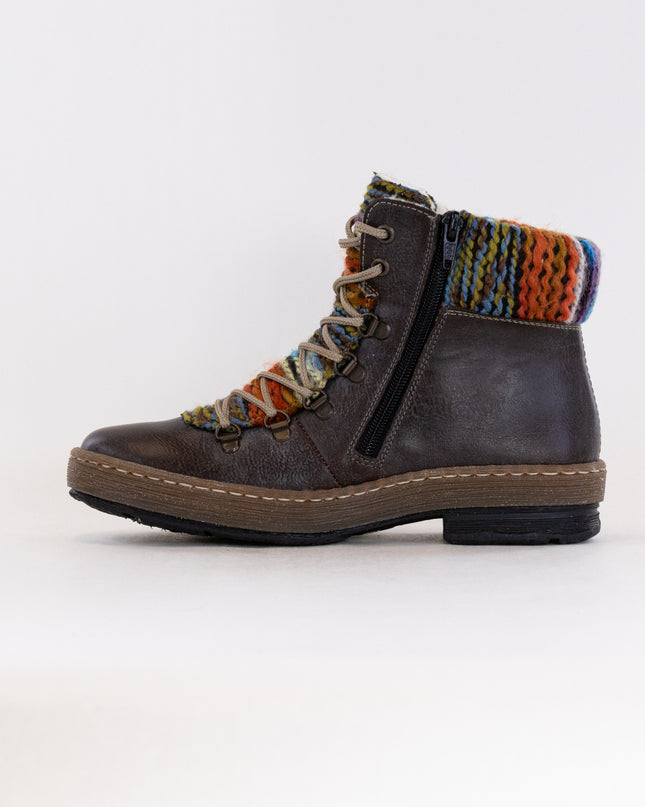 Rieker Z6743 Felicitas (Women's) - Basalt/Orange Multi