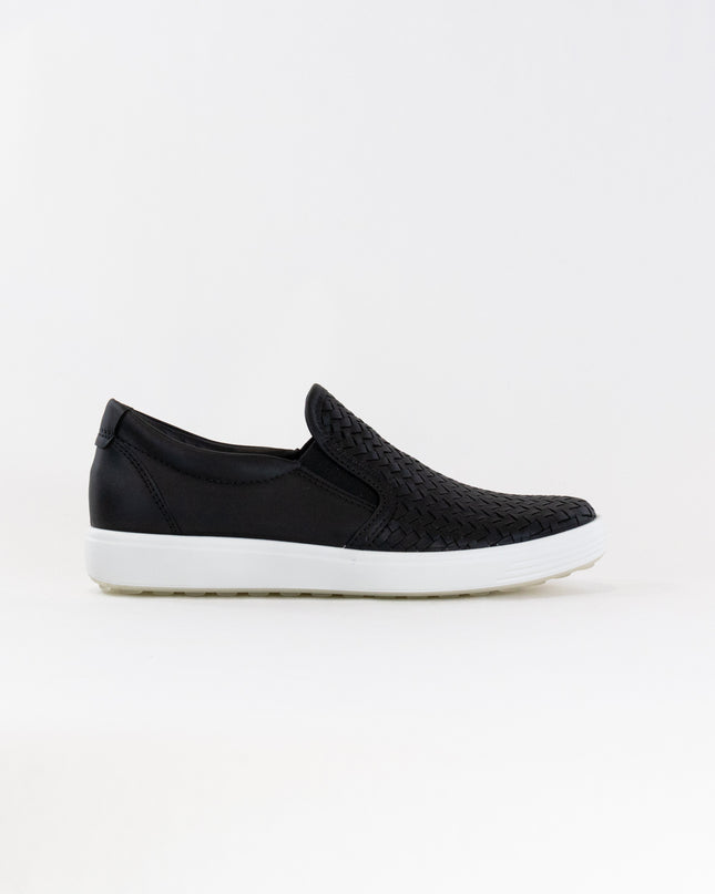 Ecco Soft 7 Woven Slip-on 2.0 (Women's) - Black