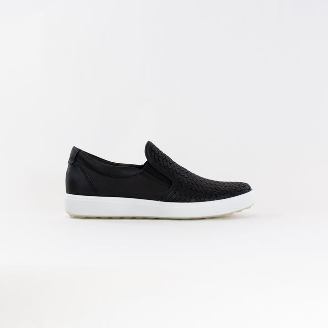 Ecco Soft 7 Woven Slip-on 2.0 (Women's) - Black