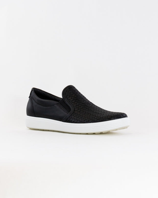 Ecco Soft 7 Woven Slip-on 2.0 (Women's) - Black