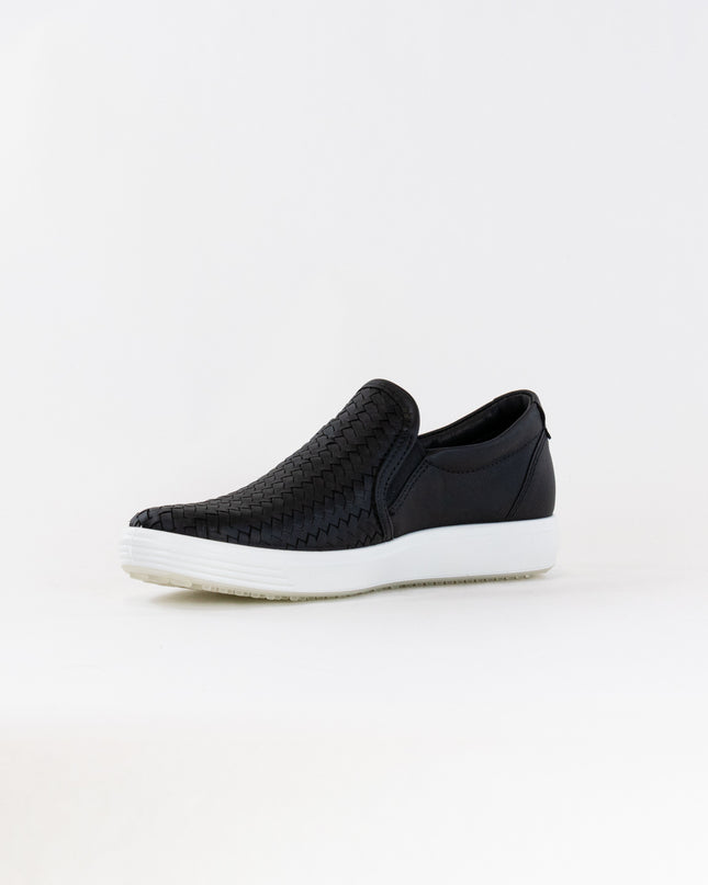 Ecco Soft 7 Woven Slip-on 2.0 (Women's) - Black