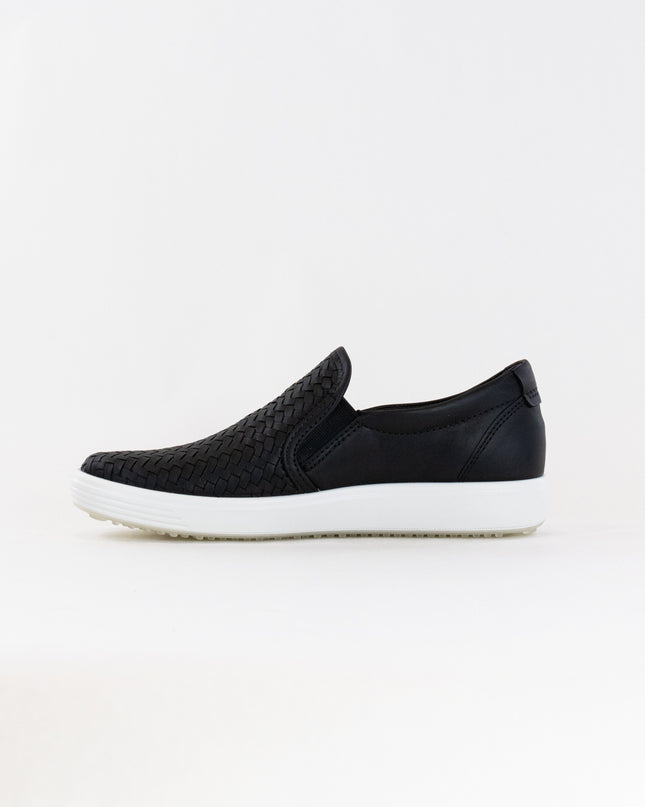 Ecco Soft 7 Woven Slip-on 2.0 (Women's) - Black