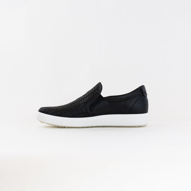 Ecco Soft 7 Woven Slip-on 2.0 (Women's) - Black