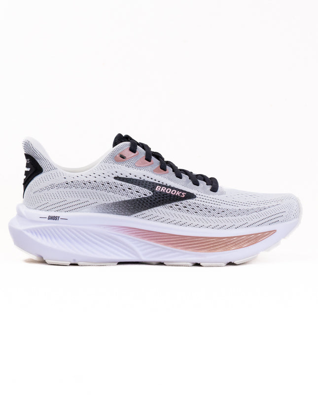 Brooks Ghost 17 (Women’s) - White/Black/Rose Gold