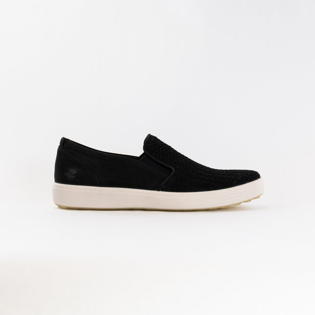 ECCO Men's Soft 7 Woven Slip-On (Men's) - Black