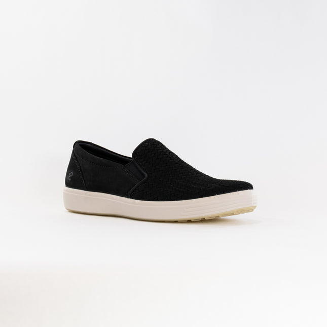 ECCO Men's Soft 7 Woven Slip-On (Men's) - Black