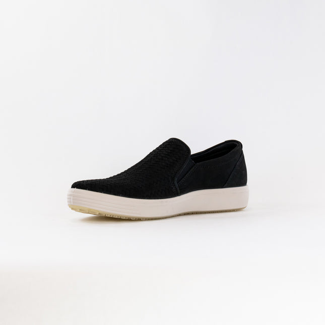 ECCO Men's Soft 7 Woven Slip-On (Men's) - Black