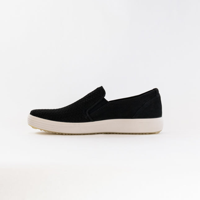 ECCO Men's Soft 7 Woven Slip-On (Men's) - Black