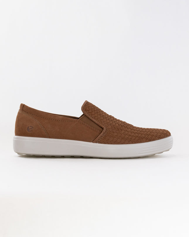 ECCO Men's Soft 7 Woven Slip-On (Men's) - Camel