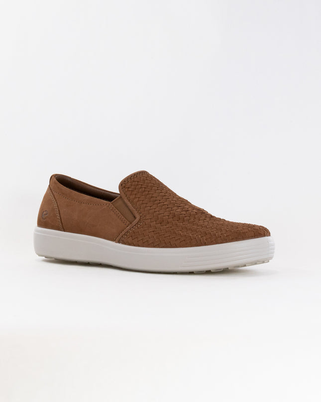 ECCO Men's Soft 7 Woven Slip-On (Men's) - Camel