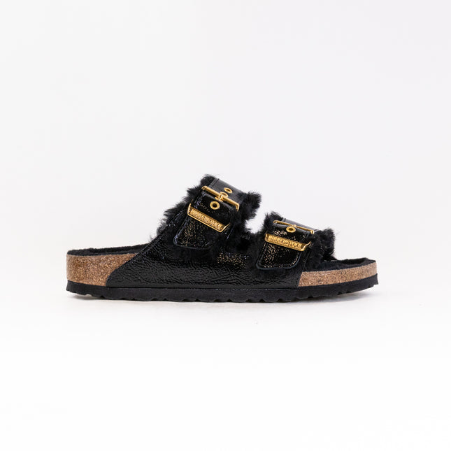 Birkenstock Arizona Shearling Eyelets (Women's) - Naplak Black