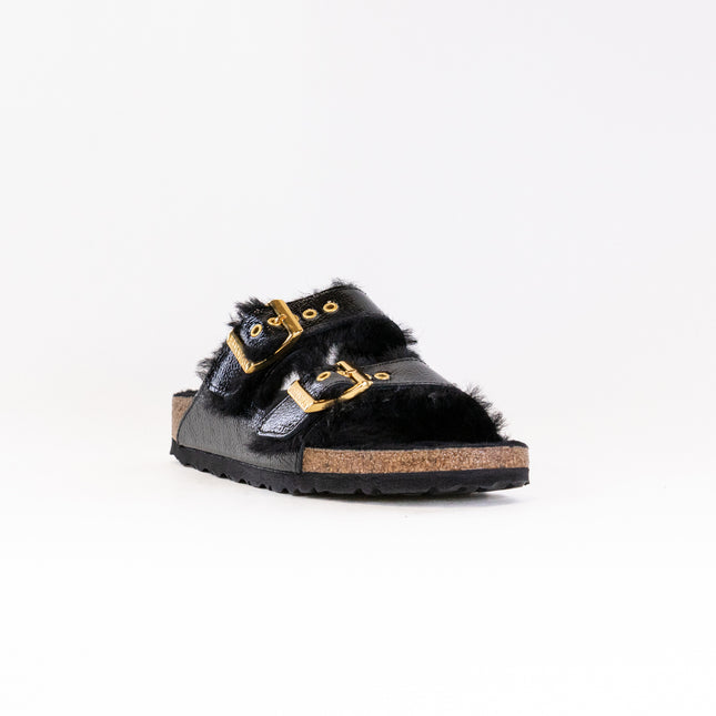 Birkenstock Arizona Shearling Eyelets (Women's) - Naplak Black
