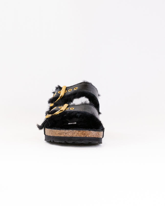 Birkenstock Arizona Shearling Eyelets (Women's) - Naplak Black