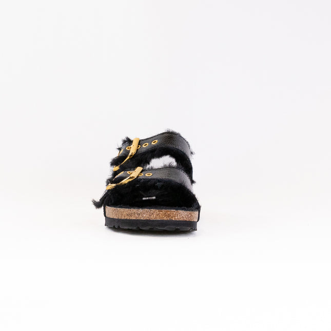 Birkenstock Arizona Shearling Eyelets (Women's) - Naplak Black