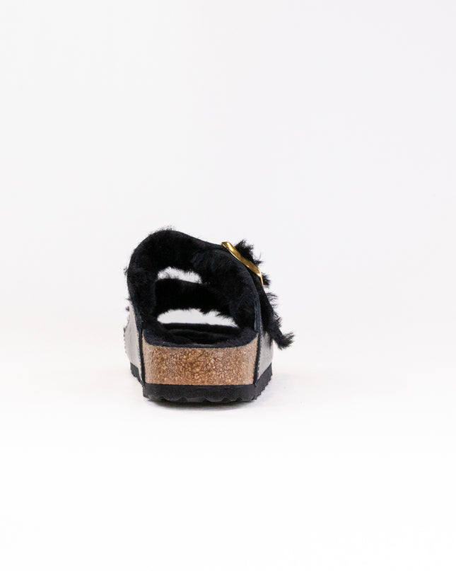 Birkenstock Arizona Shearling Eyelets (Women's) - Naplak Black
