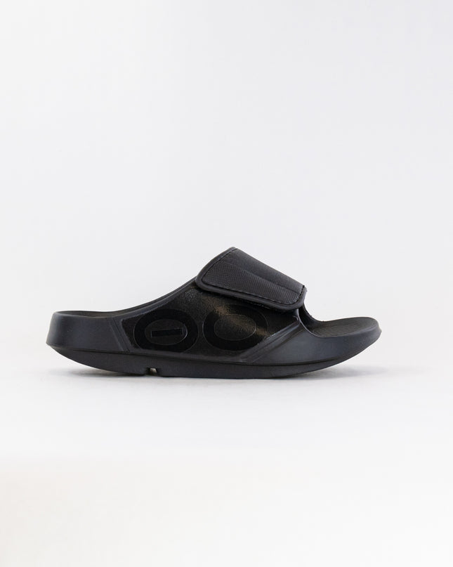 OOFOS OOahh Sport Flex Sandal (Unisex) - Matte Black