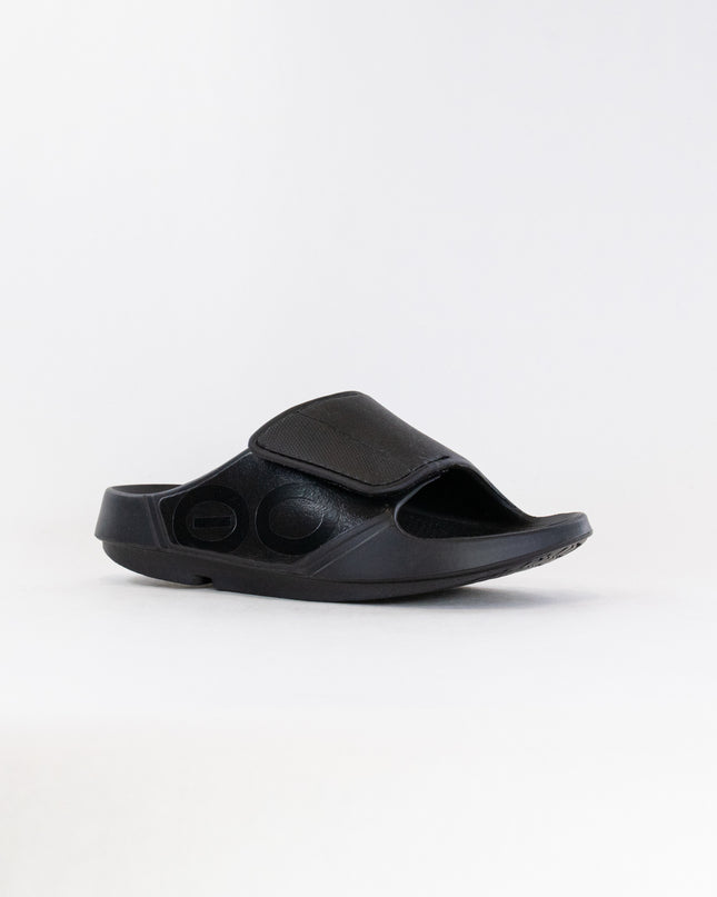 OOFOS OOahh Sport Flex Sandal (Unisex) - Matte Black