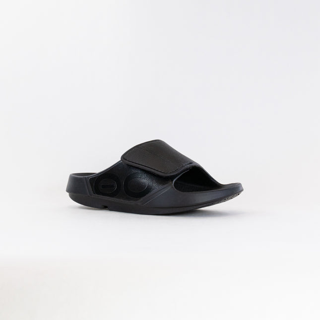 OOFOS OOahh Sport Flex Sandal (Unisex) - Matte Black