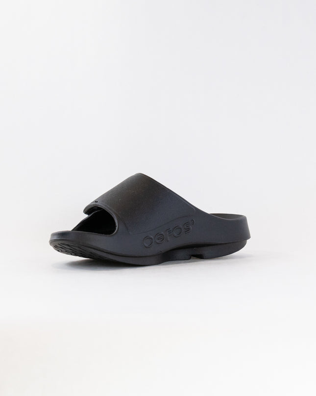 OOFOS OOahh Sport Flex Sandal (Unisex) - Matte Black